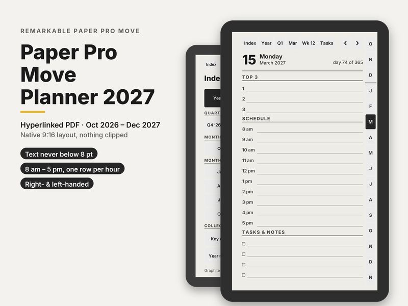 Paper Pro Move Planner 2027