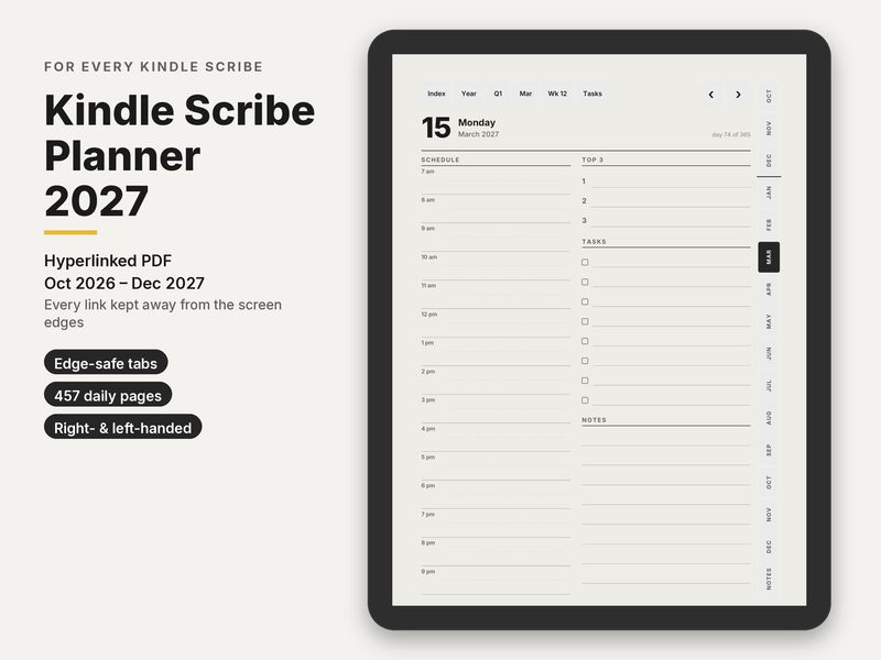 Kindle Scribe Planner 2027