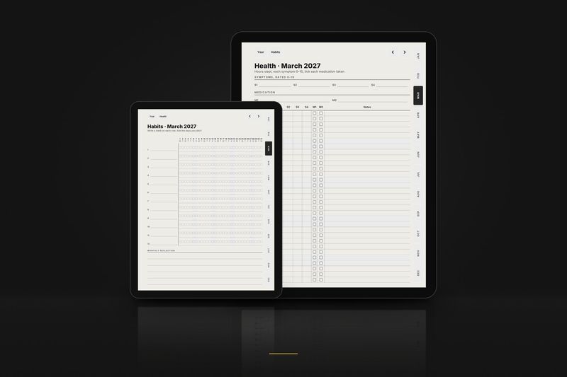 Habit and Health Tracker 2027