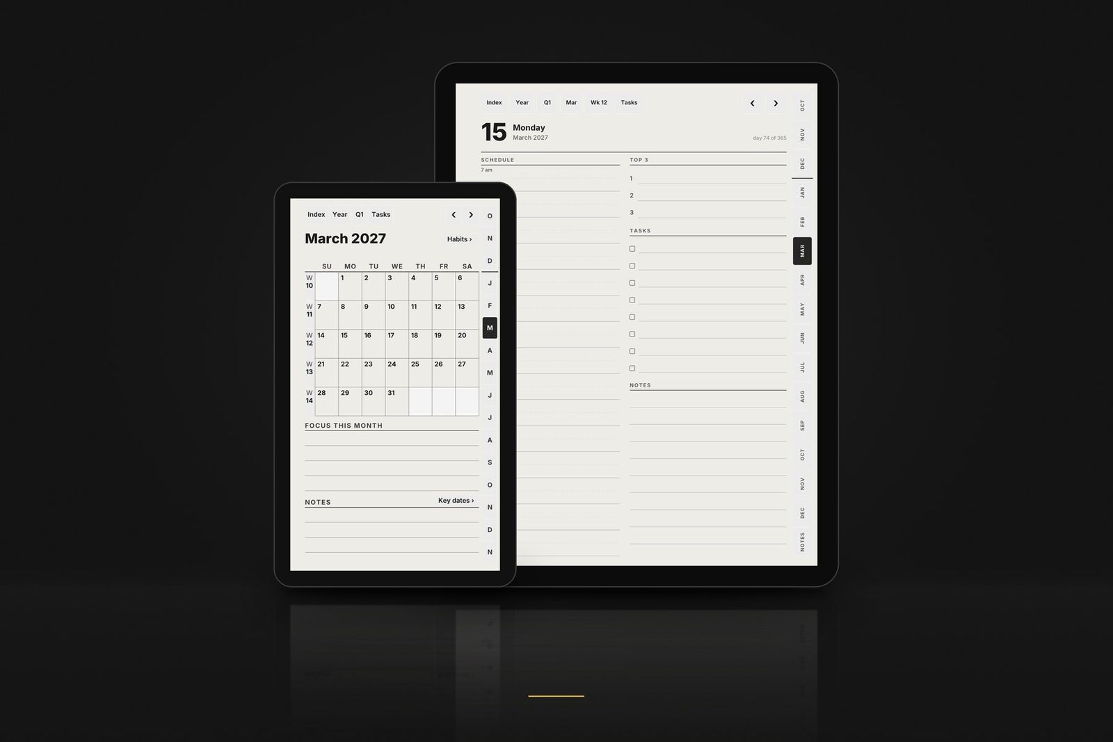 Graphite Planner 2027 auf E-Ink-Tablets