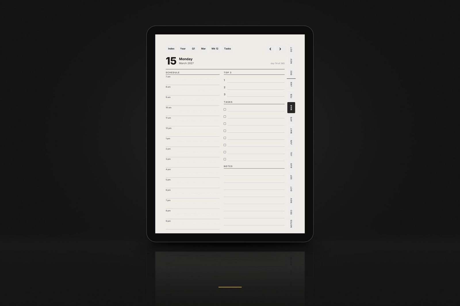Kindle Scribe Planner 2027 auf E-Ink-Tablets